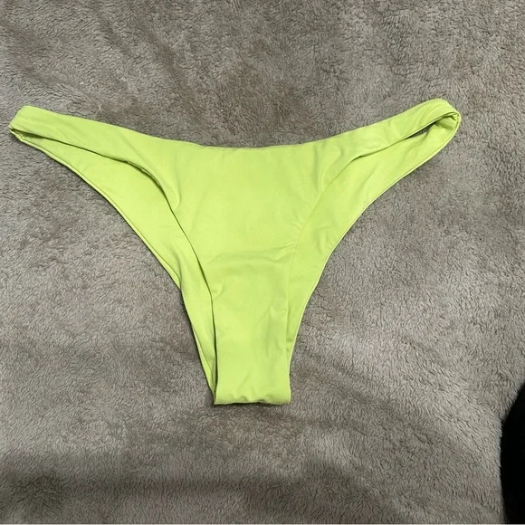NWOT Toast Swim Neon Yellow green cheeky bottoms - Picture 3 of 6